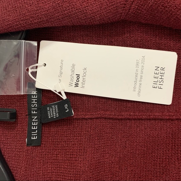 EILEEN FISHER COLLAR CARDIGAN L/G - Picture 6 of 8